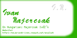 ivan majercsak business card